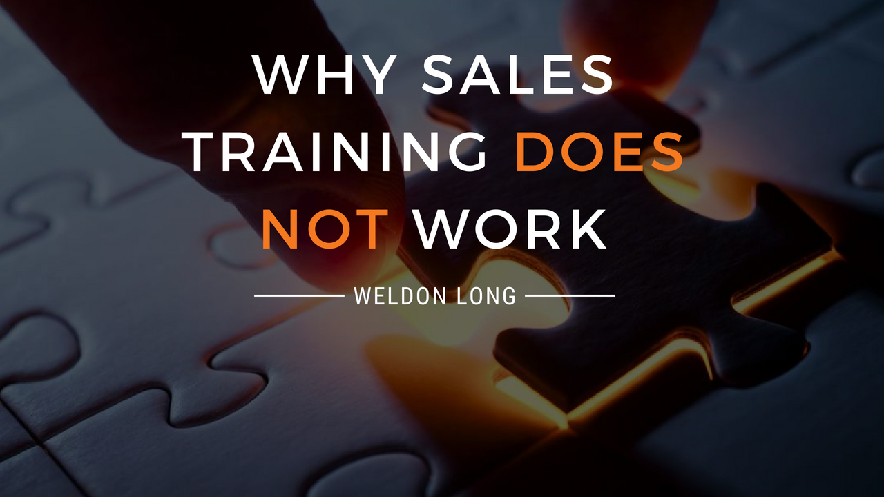 Why Sales Training Does Not Work