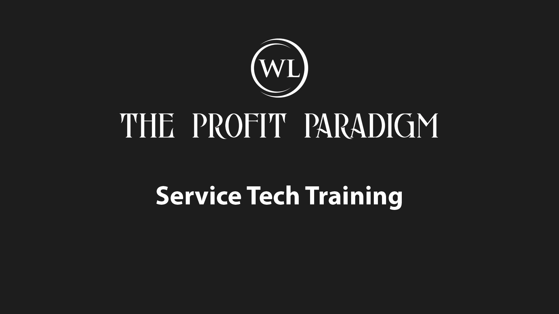 Service Tech Training