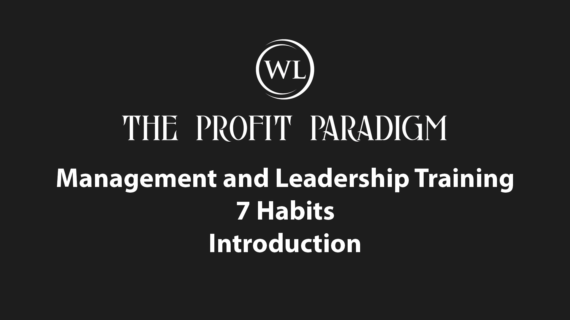 Management and Leadership Training – Introduction
